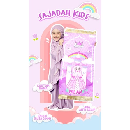 Sajadah J8V6 Perlengkapan Ibadah Premium Anti Slip Motif Mewah berkualitas Bahan Halus [COD] ANAK KA