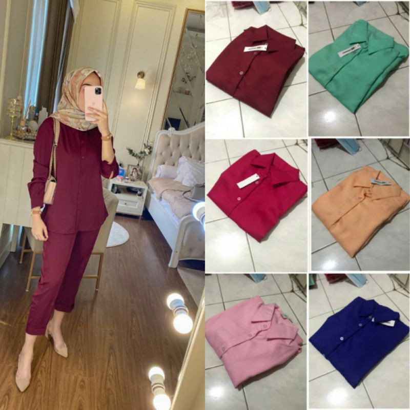 One Set / Baju One Set Wanita / One Set Polos / One Set Premium / One Set Hijab / Set