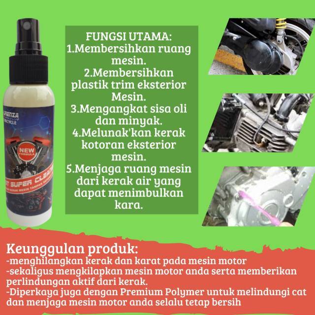 Cairan pembersih kerak mesin Pembersih karat mesin Clean Texs 60ml