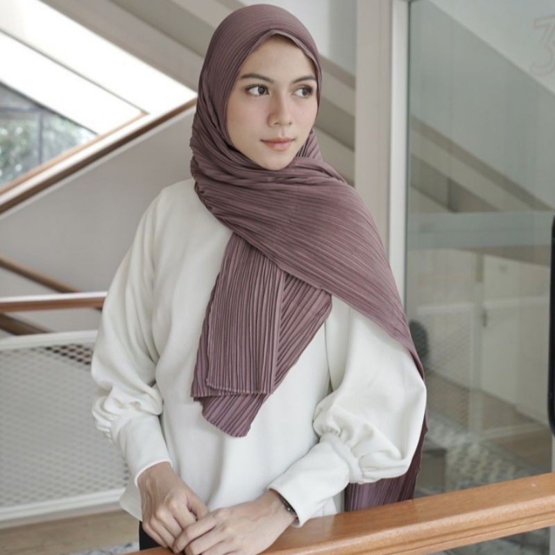 KERUDUNG PASHMINA FULL PLISKET/KERUDUNG PLISKET PREMIUM/BISA COD