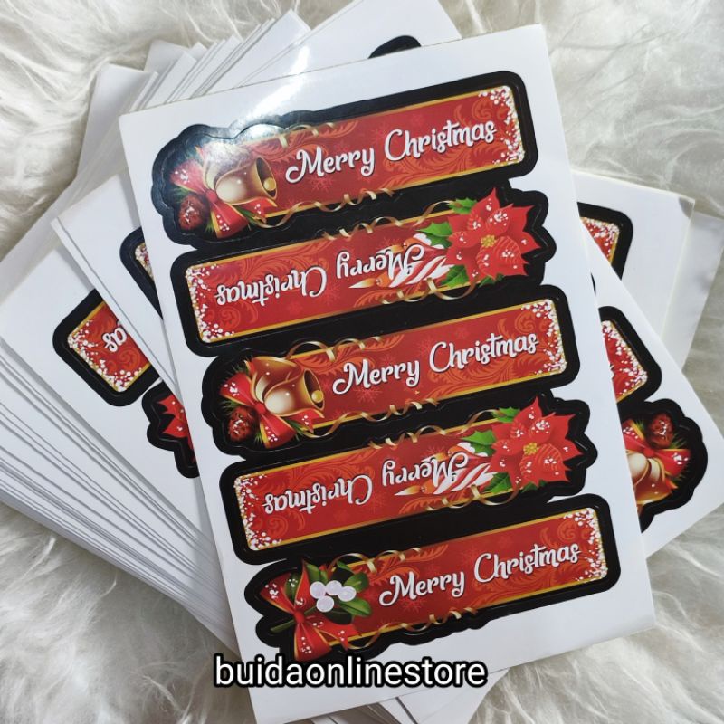 

Label Sticker Natal Merry Christmas Stiker Segel Kemasan Packaging Sealer Dus Box Mika Baking Tools Dekorasi dus box hampers parcel natal merry Christmas L90