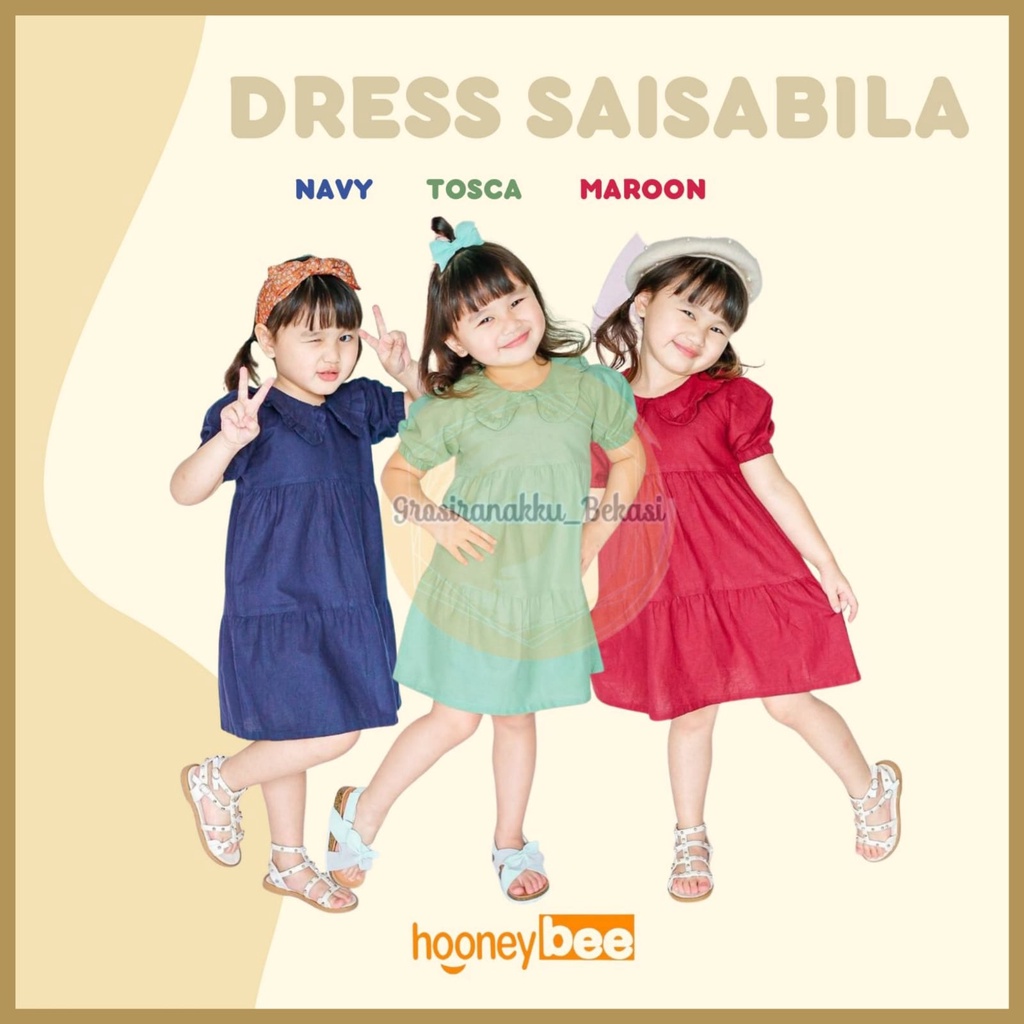 Dress Anak Linen Salsabila Mix Warna Size 1-5Th