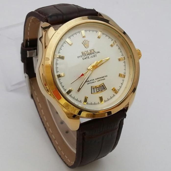 Promo Jam Tangan Pria Rolex Oyster Kulit