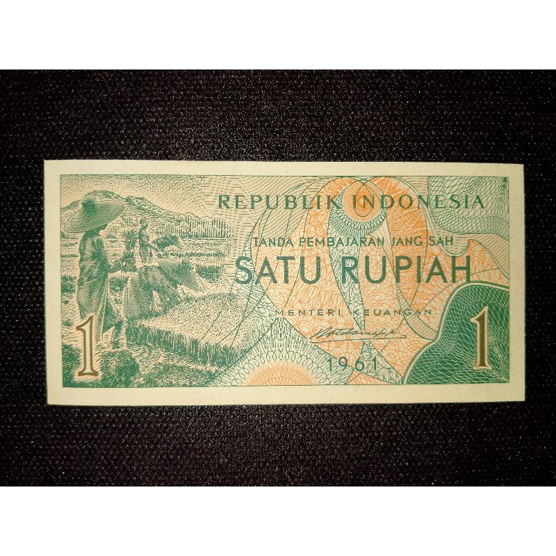 Uang Kuno 1 Rupiah Tahun 1961 - UNC