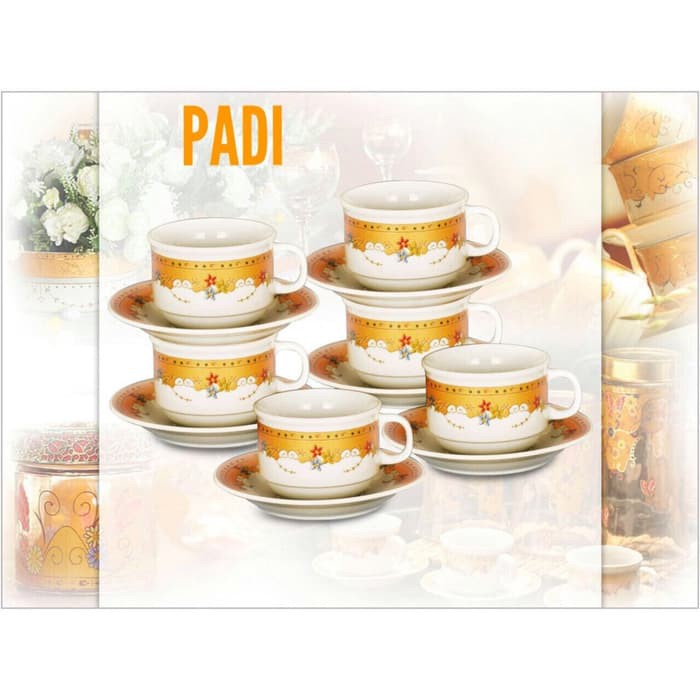 Terlaris Cangkir Set Vicenza Cs91 / Tea Set / Cangkir Tatakan / Cup Sauser