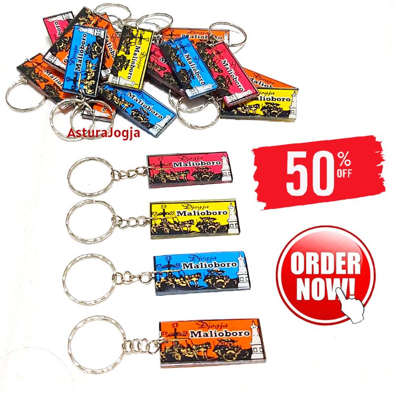 Gantungan Kunci Jogja Akrilik Souvenir Oleh Oleh Malioboro Jogja