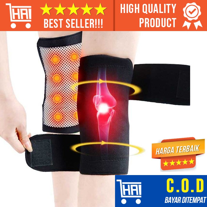 ALAT PELINDUNG LUTUT DAN TERAPI MAGNETIK SAKIT LUTUT OLAHRAGA LARI FUTSAL BOLA KNEE PAD RELAKSASI