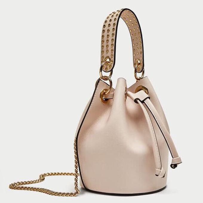 DISKON TAS SELEMPANG CEWEK- TAS WANITA ZARA SERUT ORIGINAL MINI BUCKET STOK TERBATAS