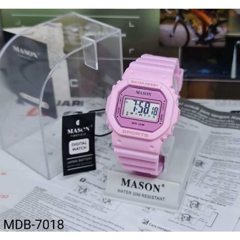 Jam Tangan Anak Digital Mason MDB 7018 Rubber Original