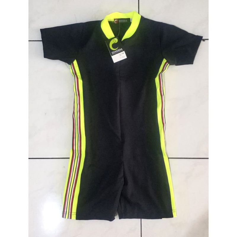 Chioda 7263 Hitam hijau neon Baju Renang Anak Baju Selam Anak Swimming