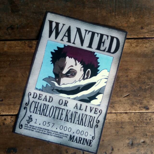 Charlotte Katakuri Poster Wanted Bounty One Piece Shopee Indonesia