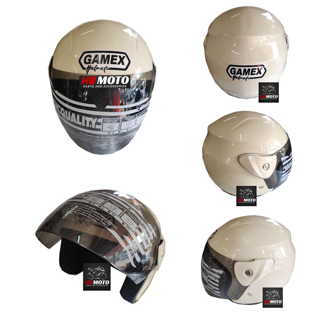 Helm Gamex Ivory GMX1IVORY / Helm SNI / Helm Half Face / Helm Dewasa / Helm Baru / Helm Gaul / Helm