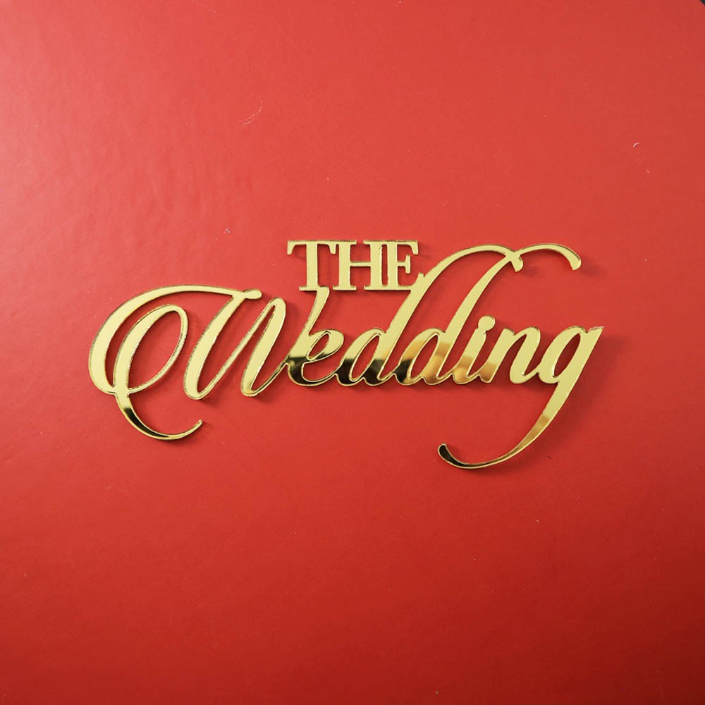 The Wedding | Chipboard Letter | Tulisan Akrilik | Dekorasi Mahar