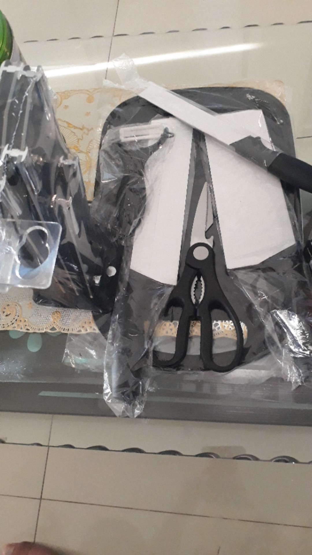 7in1 Pisau + Talenan Masak Set Bahan Keramik Best Quality Pisau Dapur/kado Pilihan Pertama