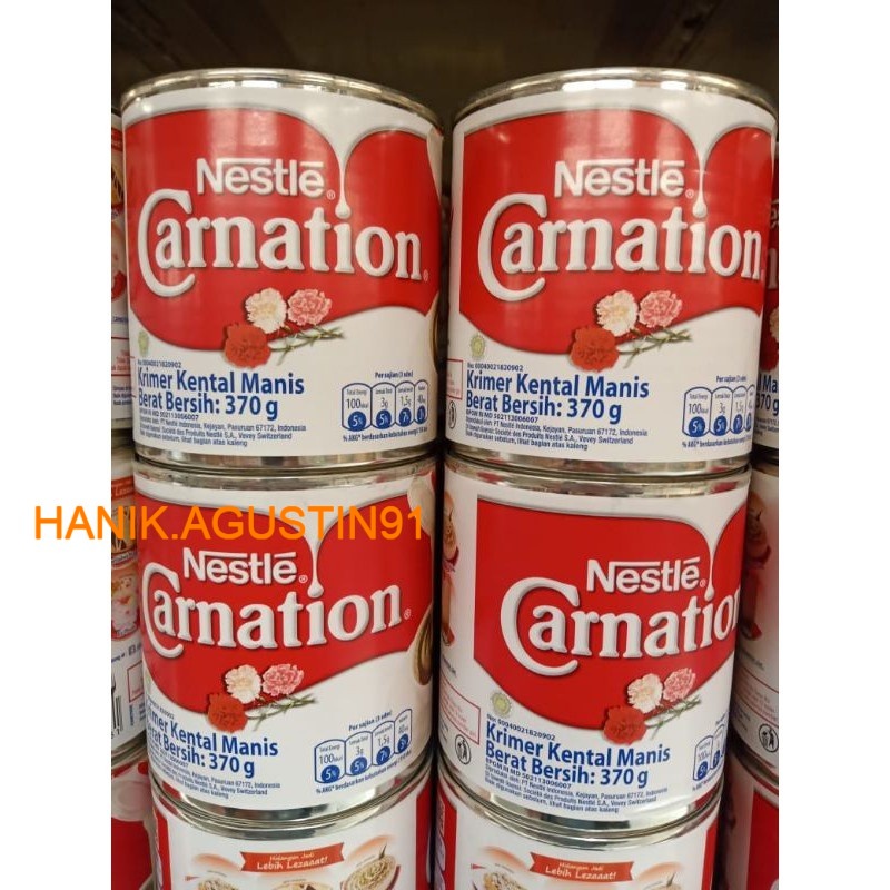 

CARNATION SUSU KENTAL MANIS 370GR