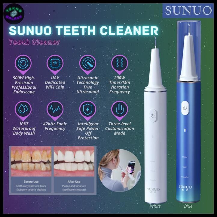 SUNUO T11 Pro Visual Electric Dental Scaler Teeth Cleaner HD endoscope