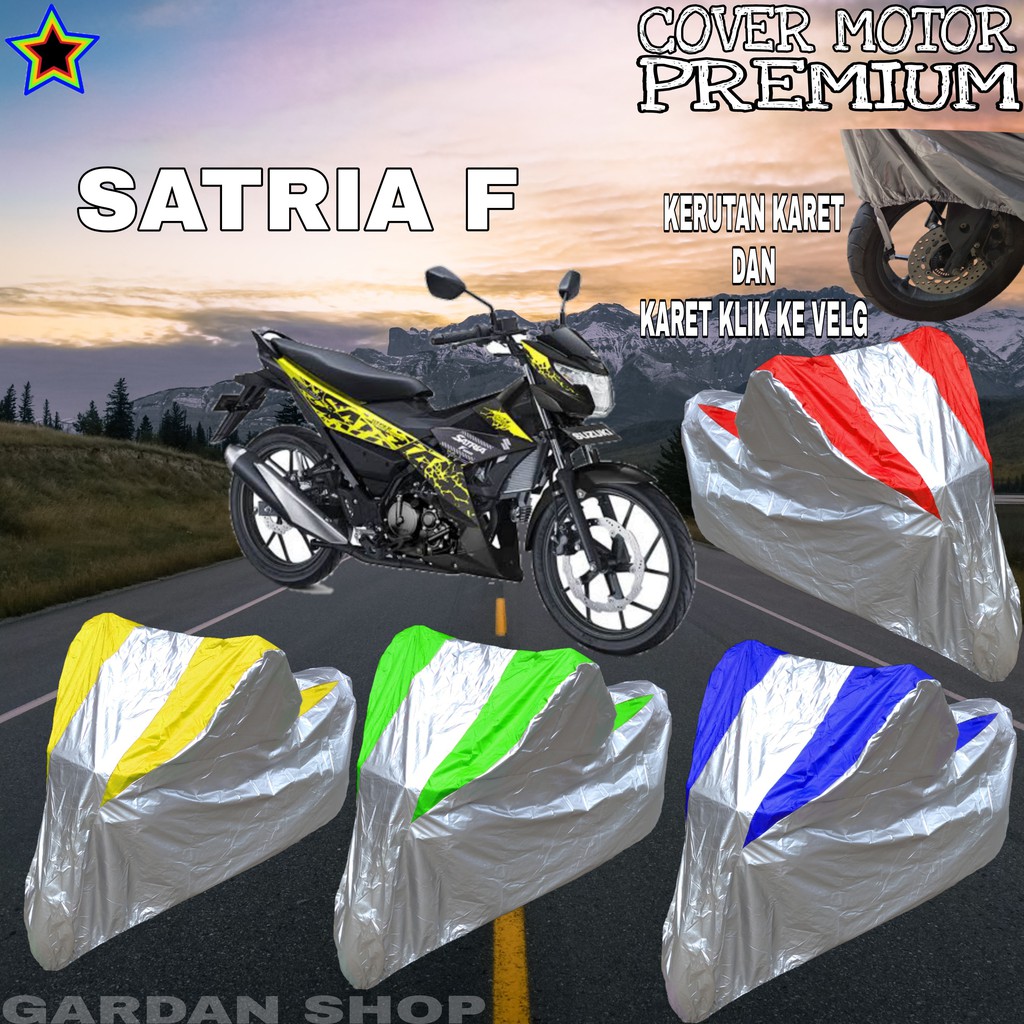 Sarung Motor SATRIA F Silver KOMBINASI Body Cover Satria PREMIUM