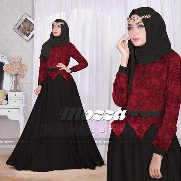 gamis mozza syari gliter brukat