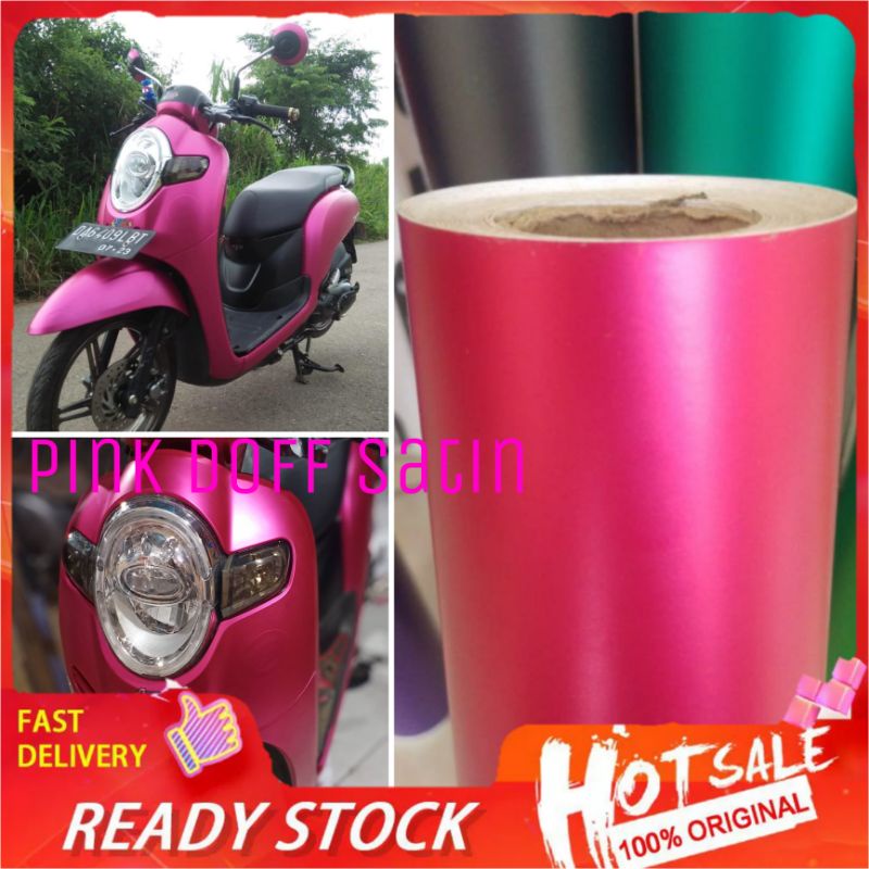 Stiker Skotlet Metalik Doff Satin Stiker Skotlet Warna Pink Doff Chrome Metalik Skotlet PING