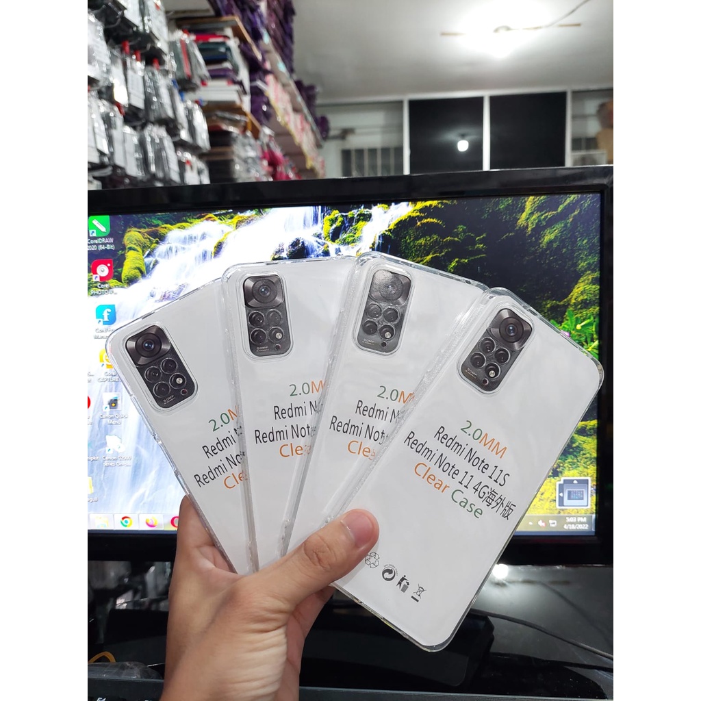 SoftCase OEM Transparan Xiaomi Redmi Note 11 11S 11 Pro 4G 5G 2022 Clear Ultra Thin TEBAL 2.0mm SUPER CLEAR