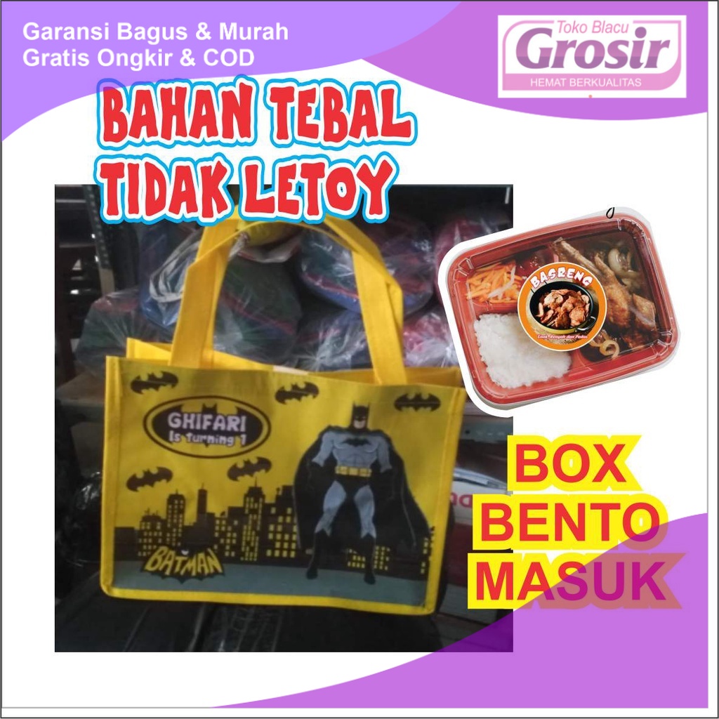 

PROMO TAS ULANG TAHUN TAS ULTAH TAS ULTAH HOKBEN TAS BENTO 25x20x18 Spunbond