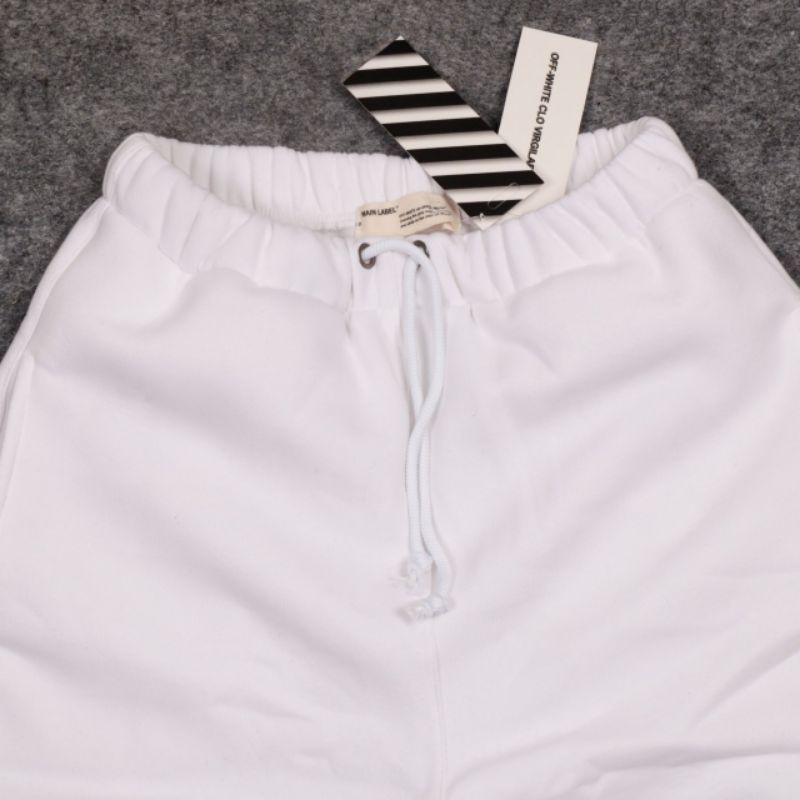 CELANA PENDEK SHORT PANTS OFF WHITE DIAOGANAL SPRAY MIRROR QUALITY PREMIUM