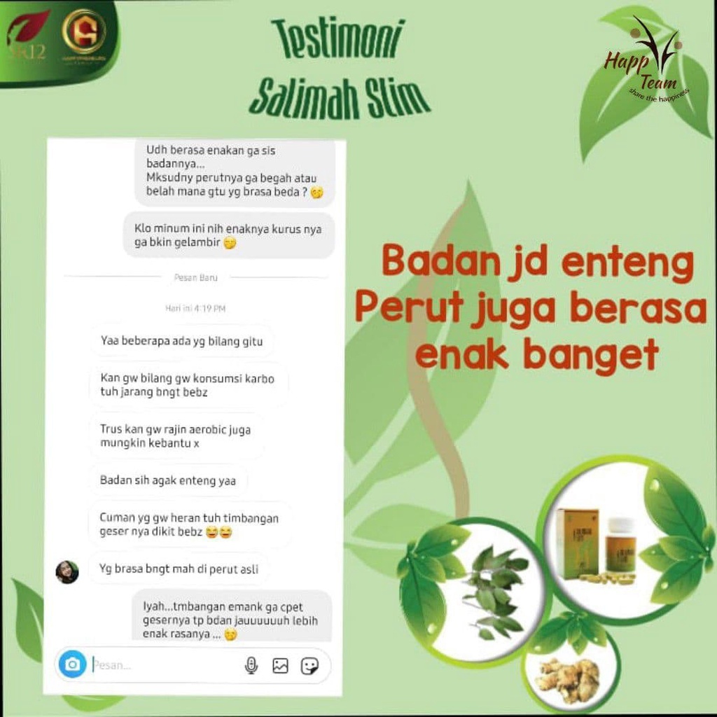 Flash Sale Salimah slim Sr12 Pelangsing alami Obat diet ampuh BPOM Penurun berat badan Menurunkan nafsu makan Melancarkan pencernaan Mengurangi kolestrol Membakar kalori lebih cepat Termurah Terlaris Original Cod Saudagarsr12