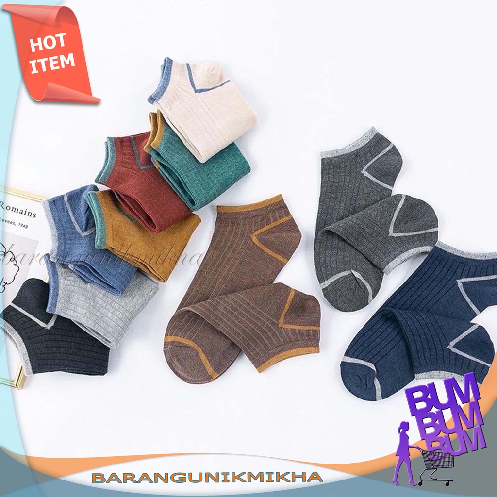 KAOS KAKI COWOK PENDEK SEMATA KAKI / KAOSKAKI KERJA PRIA POLOS - BUM