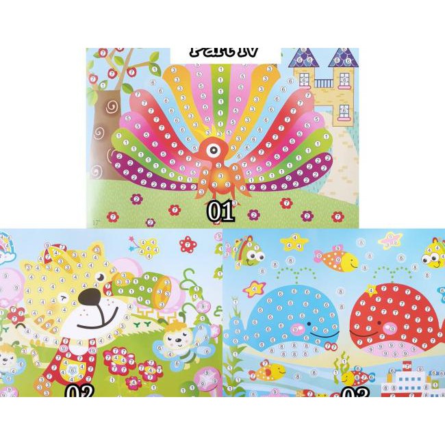 

MuRah!!! MB167 Mainan Anak Stiker Manik Tempel Diamond Big Painting Tempel - PART I, 01 BSR-25