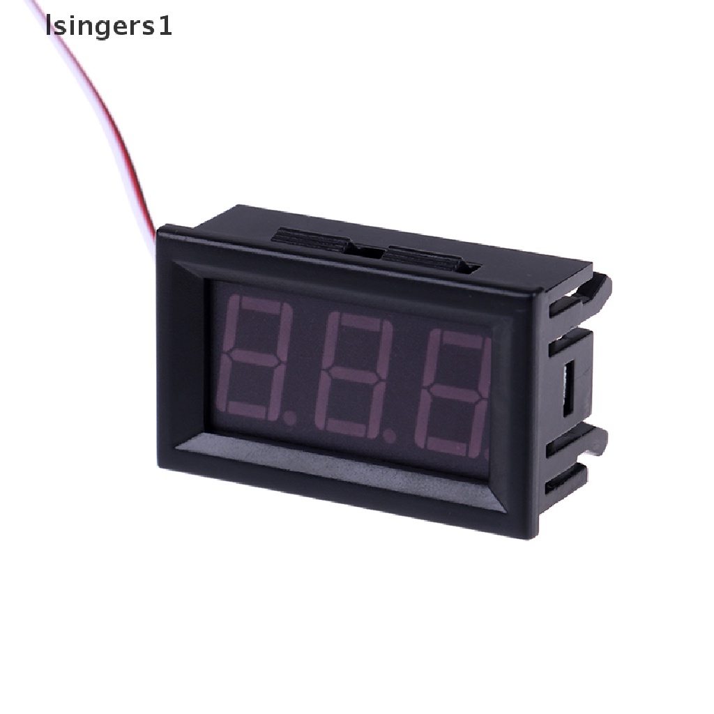 (lsingers1) Voltmeter digital DC 0-30V 3 Kabel Dengan Layar LED Untuk Mobil / motor