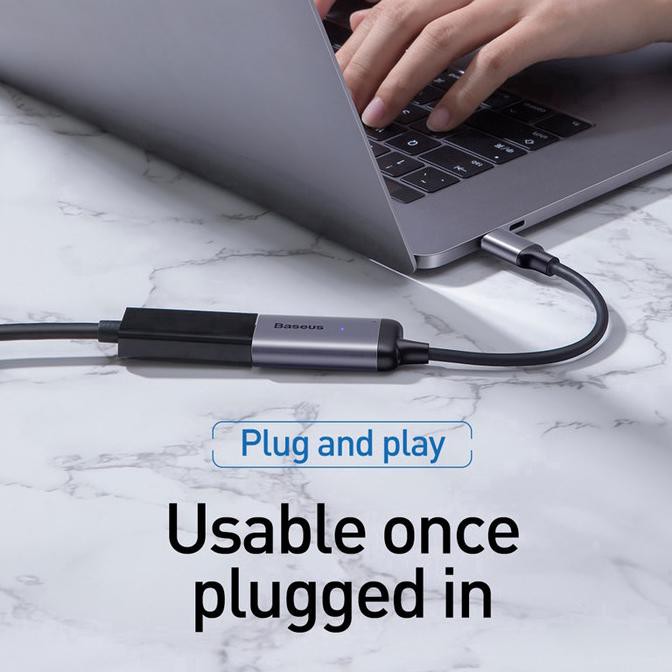 Baseus Hub Splitter Usb Type C Ke Hdmi Vga Mini Dp Power Type-C Ratihanpura67