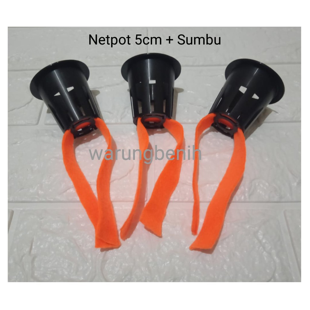 netpot hidroponik hitam 5 cm