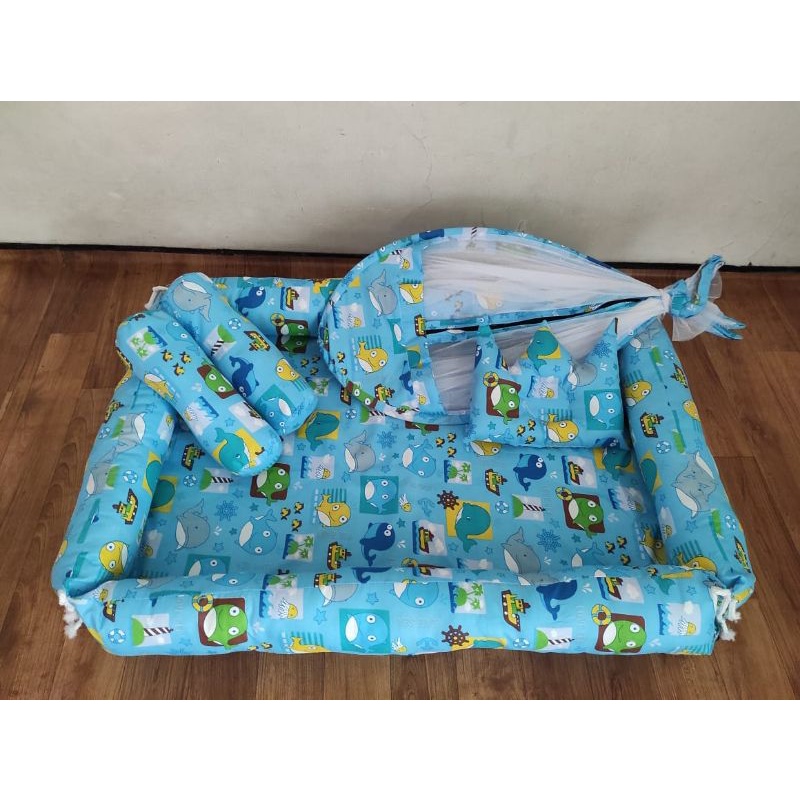 Kasur Bayi Kolam Kulambu Tenda Motif Dolphin