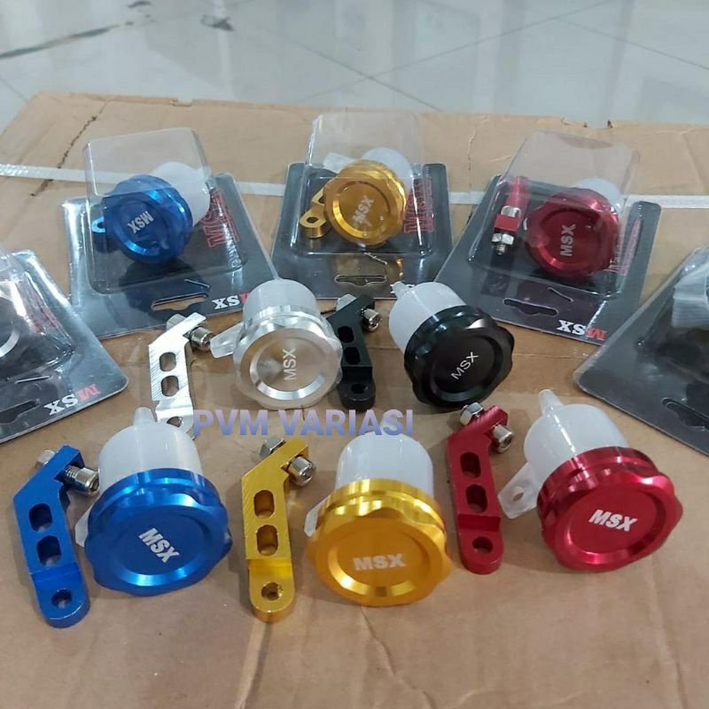 TABUNG MINYAK REM -BOTOL OLI REM MOTOR VARIASI WARNA CNC UNIVERSAL MOTOR NMAX AEROX LEXI VARIO BEAT 