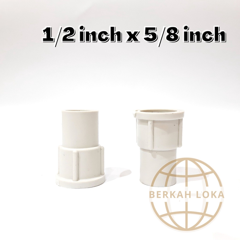 SOCK DRAT DALAM SDD 5/8 INCH x 1/2 INCH FAUCET SOCKET SOK SAMBUNGAN PVC