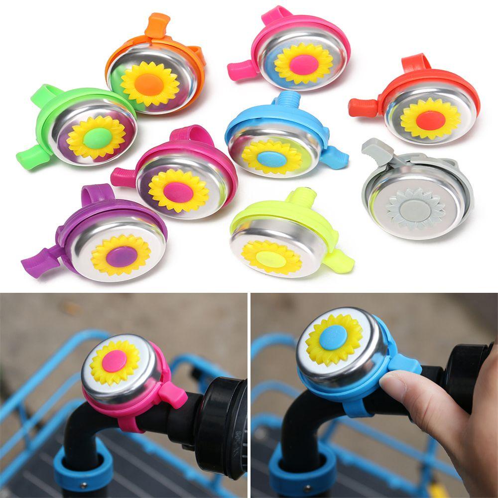 R-FLOWER 1pc Bersepeda Stang Sepeda Anak Lucu Bunga Alloy Plastics Rings Horn Suara Alarm