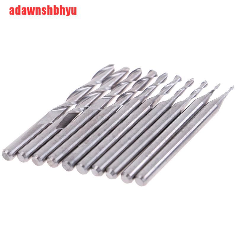 1 Set Shank Carbide Ball Nose End Mill Ukuran 1-3.175mm Untuk Ukiran Cnc