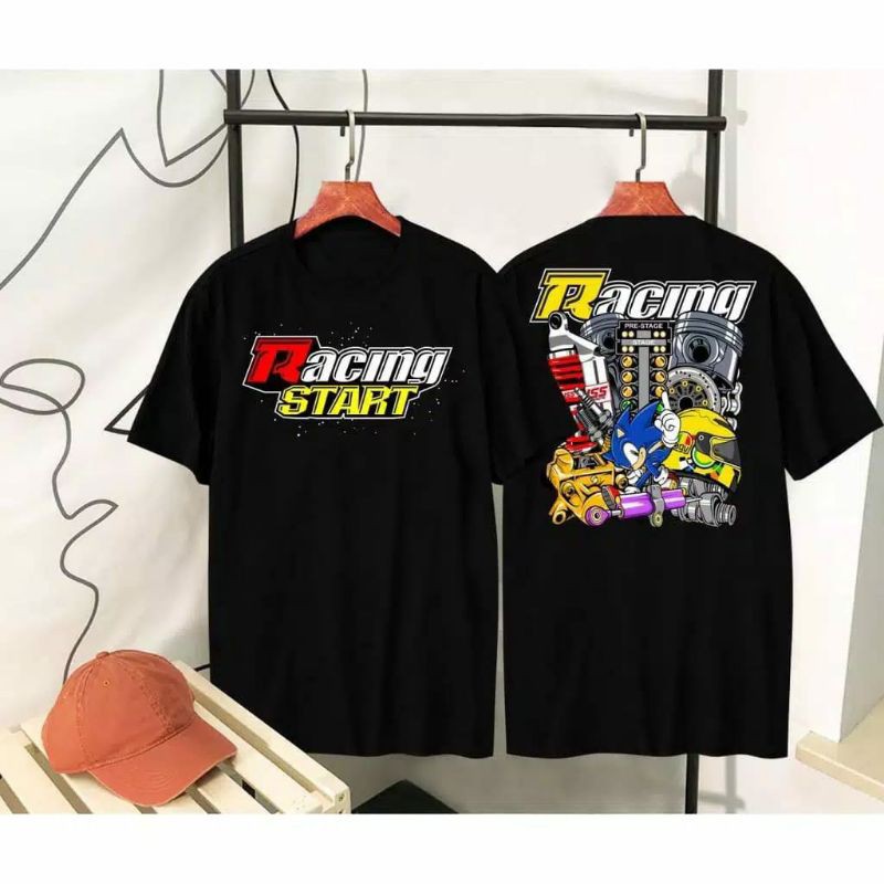 T-Shirt/Kaos pria Distro Racing start sony