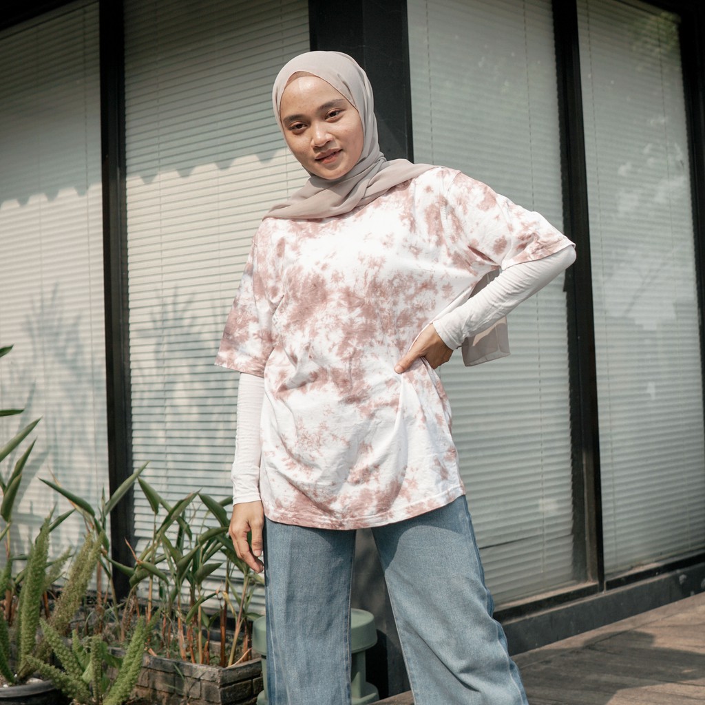 Oversized T-Shirt Kaos Tie Dye Gradasi NR