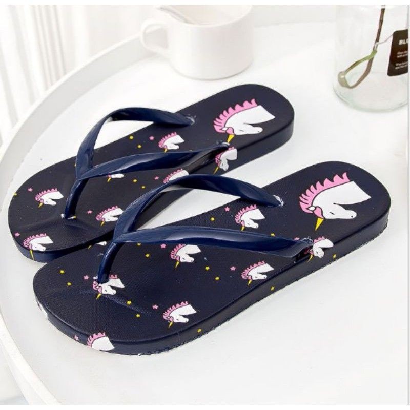 SANDAL JEPIT WANITA MOTIF KUDA PONI