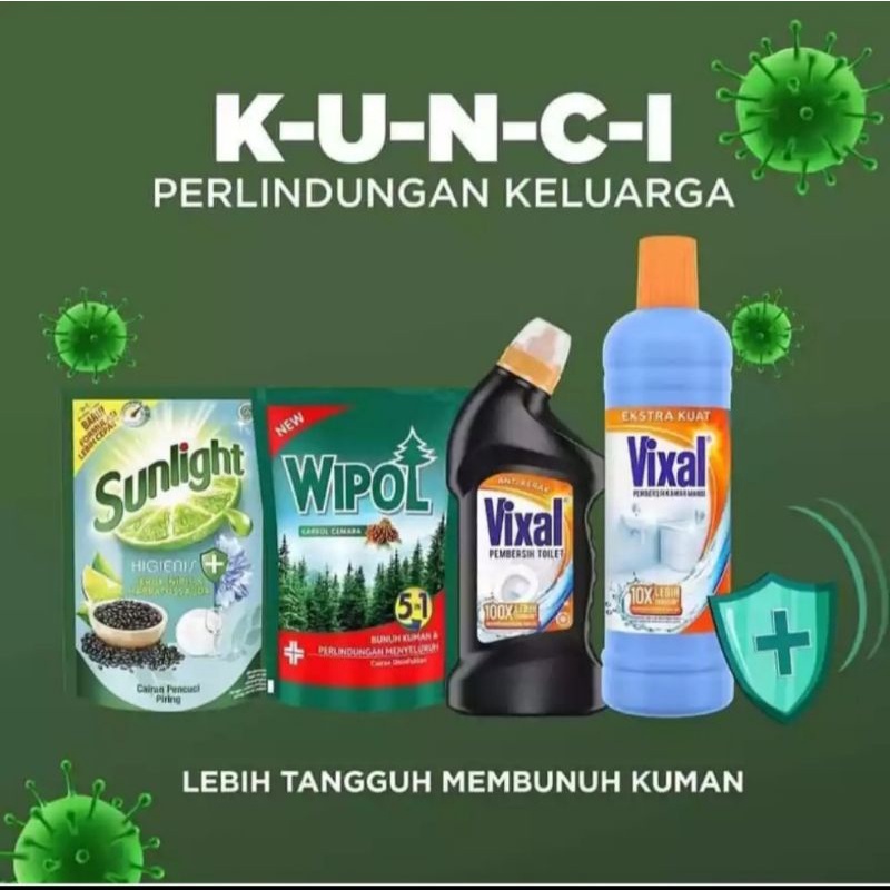 Wipol Pembersih Lantai Karbol Cemara Refill 750mL