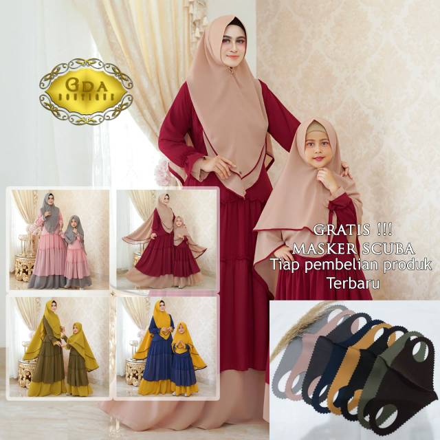Alena couple syari by gda boutique / alena syari / gamis couple / gamis anak