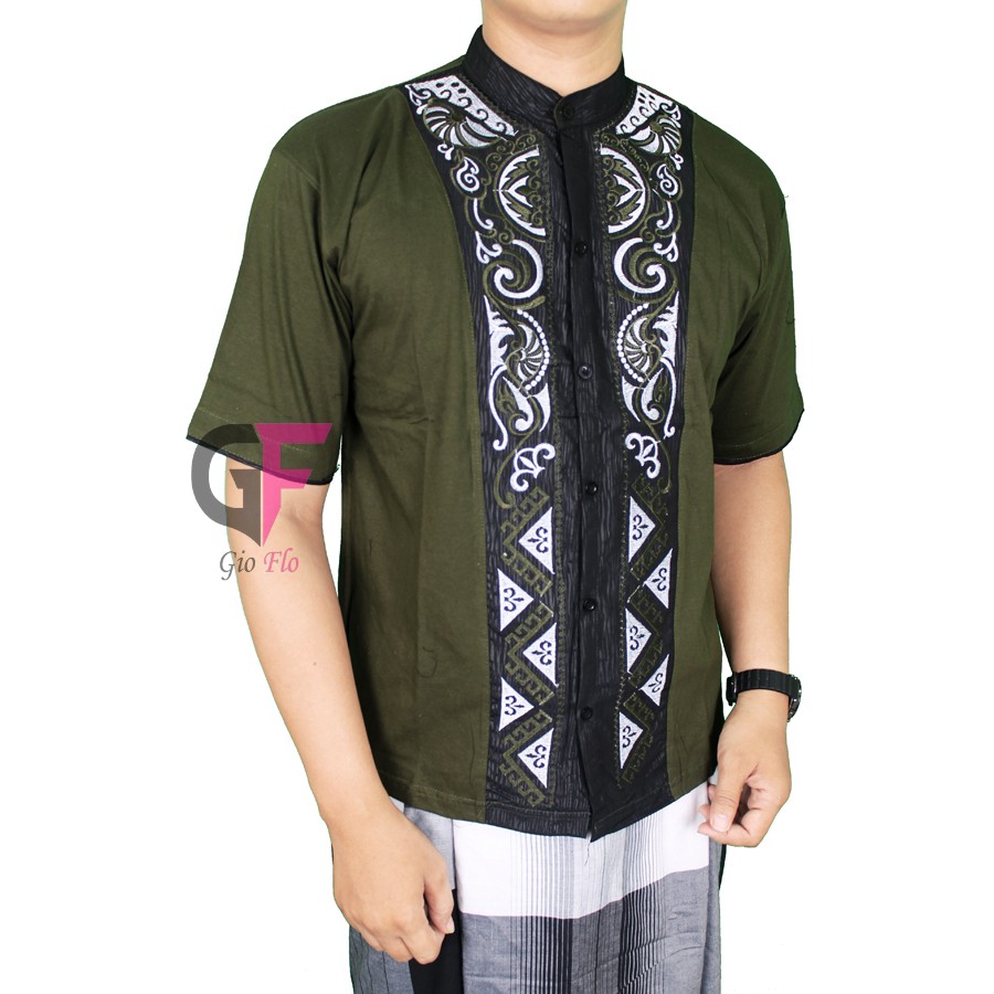 GIOFLO Koko Pendek Terbaru Baju Koko Keren Green / KKS 55
