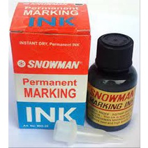 

POPPURI SHOP - Refill Ink Snowman Permanent Marking (Tidak bisa di hapus) Isi Ulang Tinta Spidol Permanent Marker MIG-20 Hitam