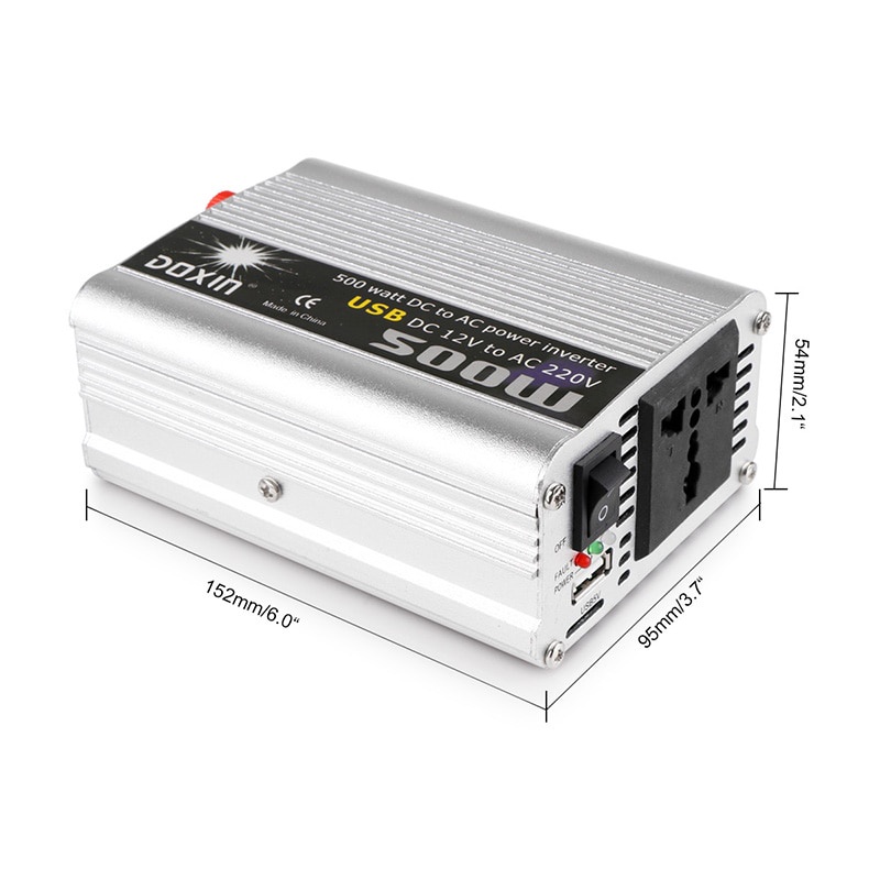 Car Power Inverter 500W DC 12V to AC 220V Inventer DC 12V ke AC 220V