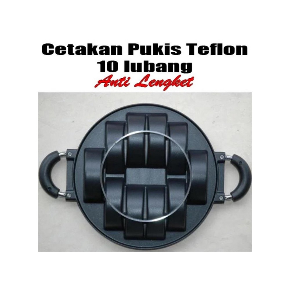 Cetakan Kue anti lengket teflon 10 Lubang Cekung - Pukis