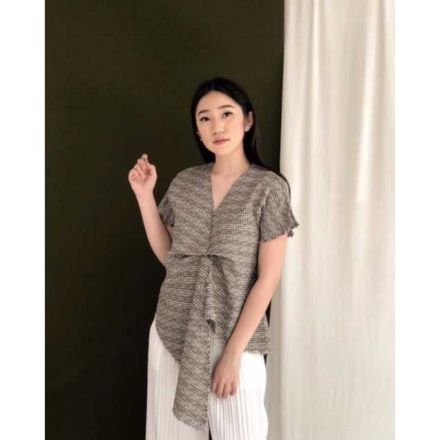 HIKARU TWEED TOP/ ATASAN TWEED WANITA