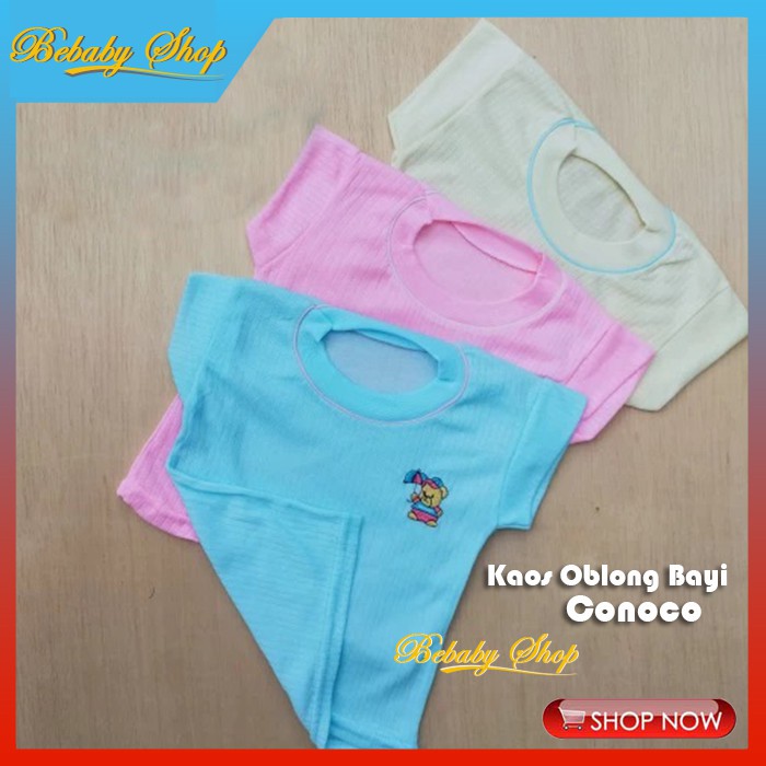 3pc Kaos Baju Oblong Harian Bayi Murah Pink Biru Kuning