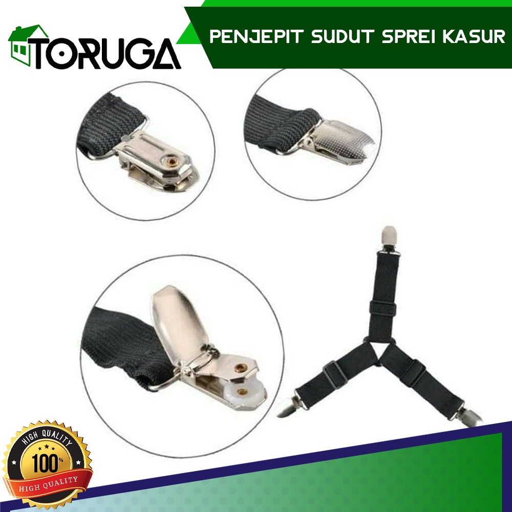 Penjepit Seprei Pengait Pengunci Seprei Kasur Jepitan Besi Bed Sheet Grips