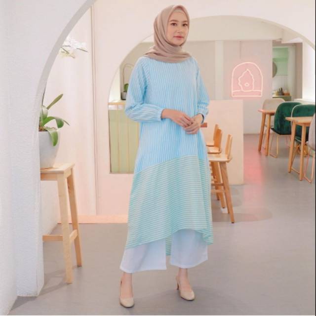 Ema daily kiko tunic blue